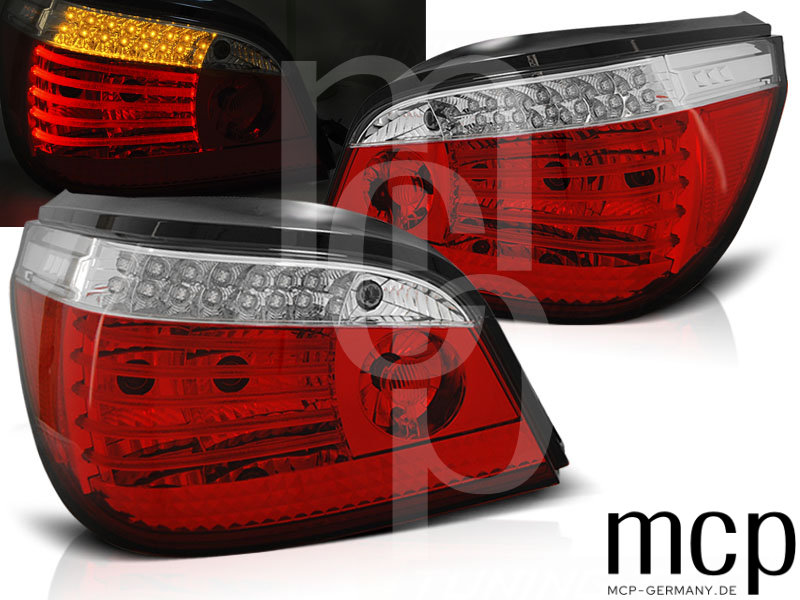 LED Rückleuchten Set für BMW 5er E60 Limousine (07/03 bis 03/07) in Rot/Klar mit Dynamischem Blinker