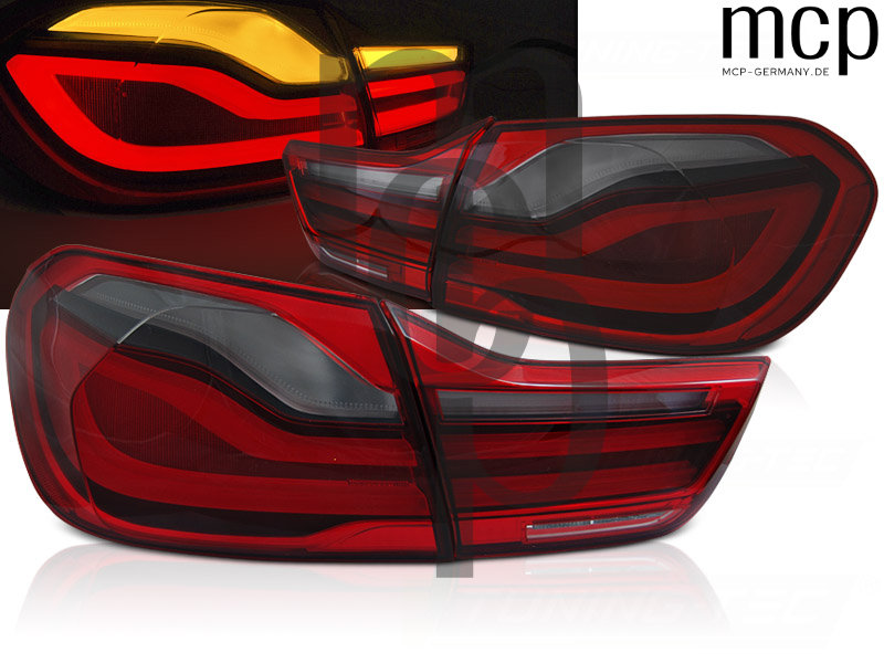 Voll LED Rückleuchten für BMW 4er F32 F33 F36 und M4 F82 (2013–2016) in Rot/Smoke