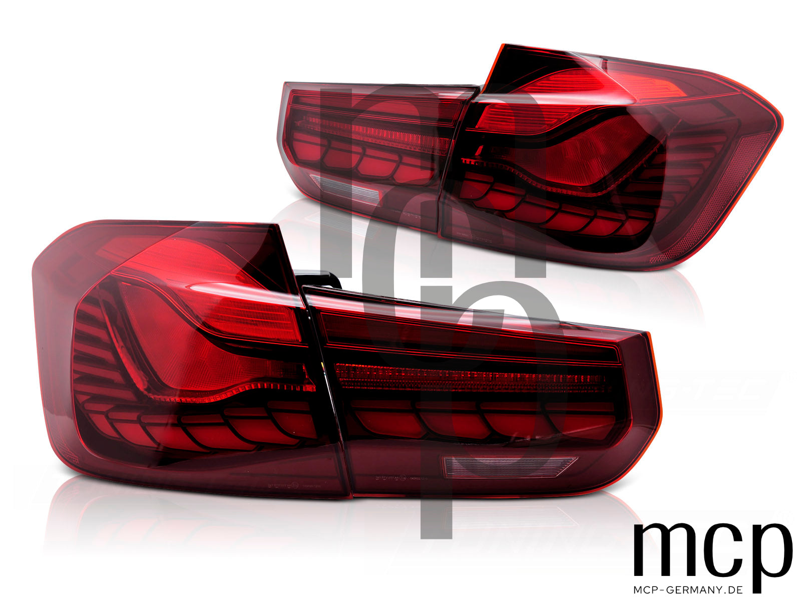 Voll LED Rückleuchten Set für BMW 3er F30/F35 Limousine (10/11 bis 06/19) in Rot mit Dynamischem Blinker