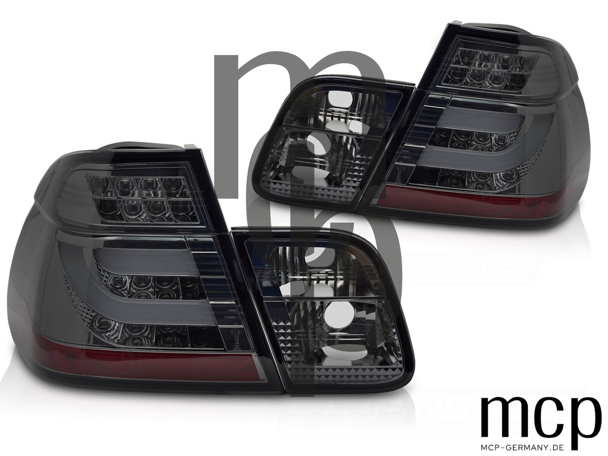 LED Rückleuchten Set für BMW 3er E46 Limousine (1998 bis 2001) in Smoke