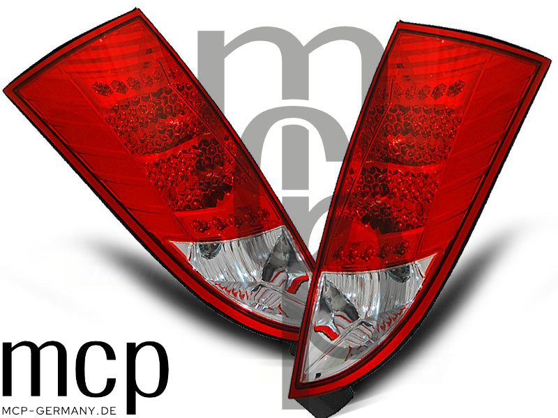 LED Rückleuchten Set für Ford Focus MK1 Fließheck (10/98 bis 12/04) in Rot/Klar