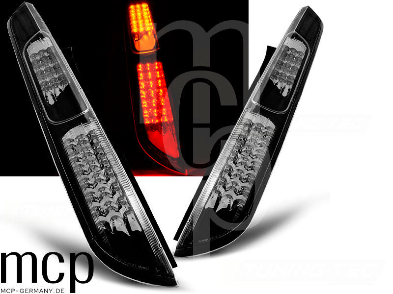 LED Rückleuchten Set für Ford Focus MK2 Fließheck (10/04 bis 02/08) in Schwarz/Klar