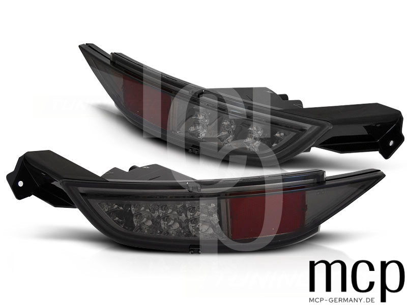 LED Nebelschlussleuchten Set für Ford Fiesta MK7 Schrägheck (10/08 bis 03/17) in Smoke