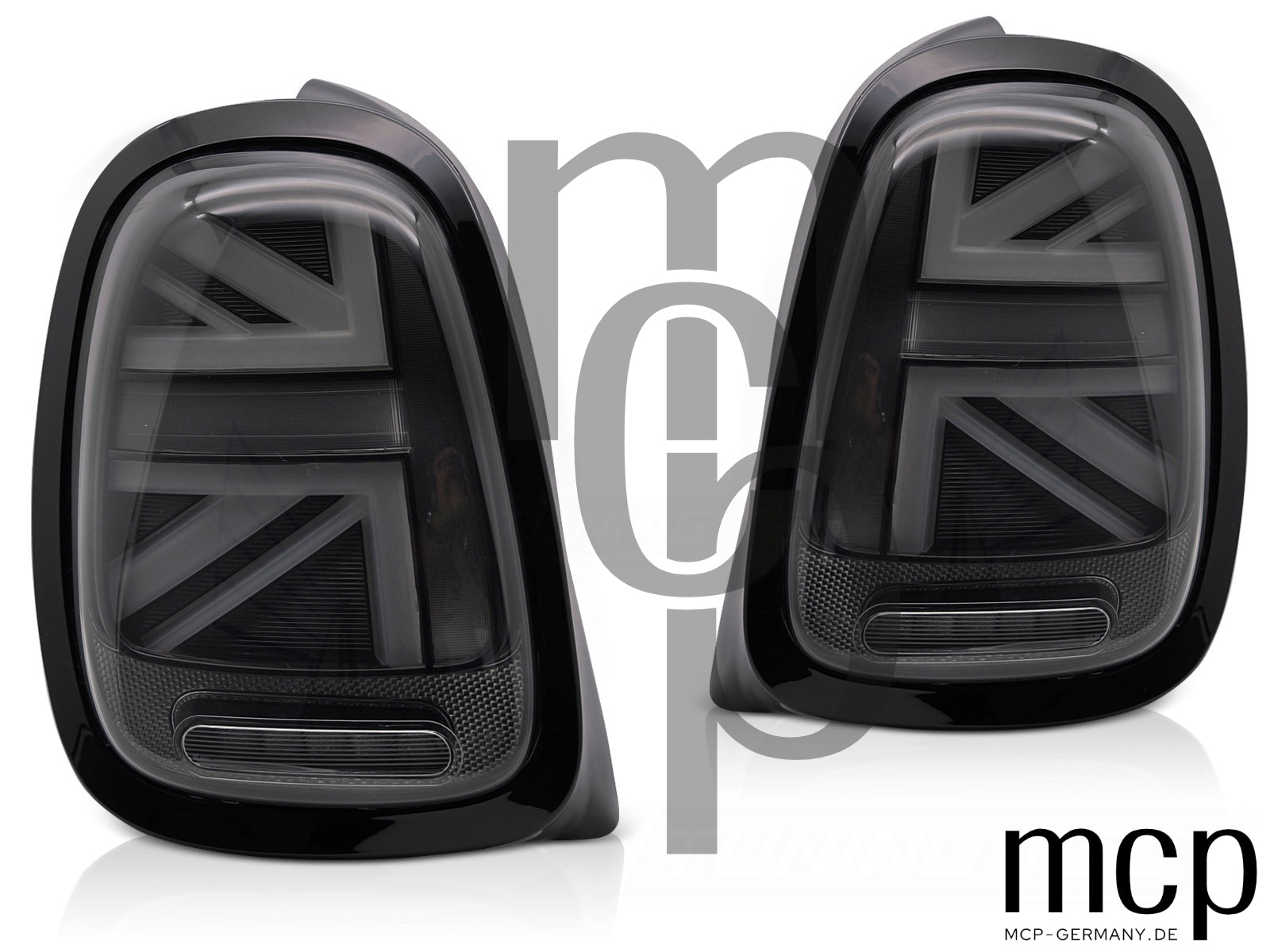 Voll LED Lightbar Rückleuchten Set für MINI Cooper F55 Schrägheck (2012 bis 2017) in Smoke
