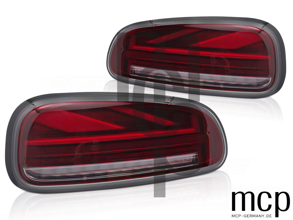Voll LED Lightbar Rückleuchten Set für MINI Cooper F54 Clubman (07/2015 bis 03/2019) in Rot mit Dynamischem Blinker