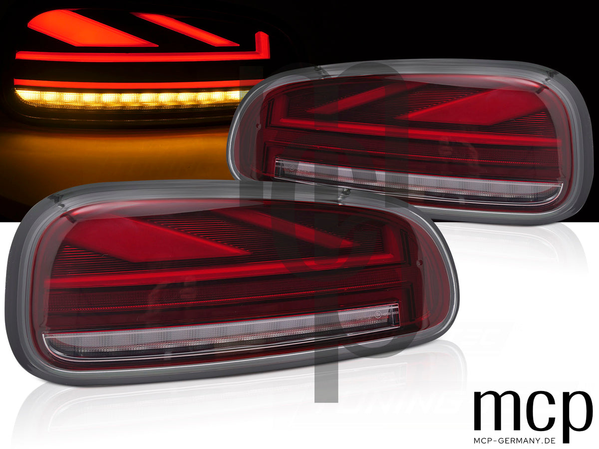 Voll LED Lightbar Rückleuchten Set für MINI Cooper F54 Clubman (07/2015 bis 03/2019) in Rot mit Dynamischem Blinker
