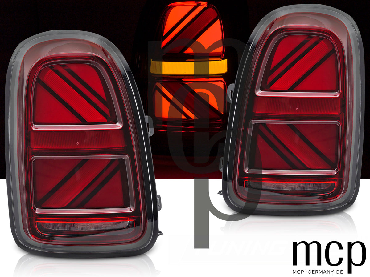 Voll LED Lightbar Rückleuchten Set für MINI Cooper F60 Countryman II (2016 bis 2020) in Rot