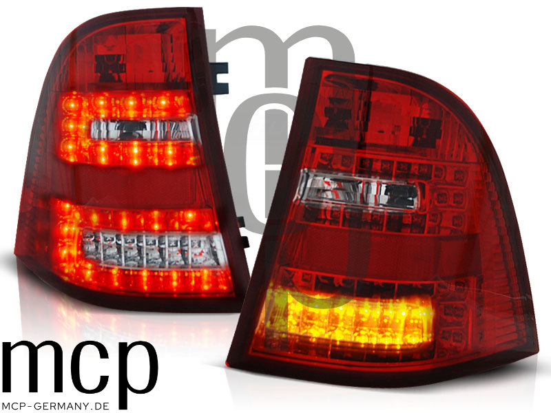 LED Rückleuchten Set für Mercedes-Benz M-Klasse ML W163 (02/1998 bis 06/2005) in Rot/Klar mit LED Blinker