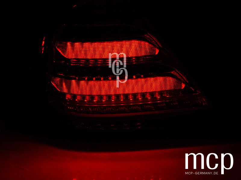 LED-Rückleuchten Mercedes W203 – Leuchtansicht