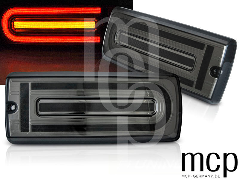 LED Lightbar Rückleuchten Set für Mercedes-Benz G-Klasse W461/W463 (09/1989 bis 04/2018) in Smoke mit Dynamischem Blinker