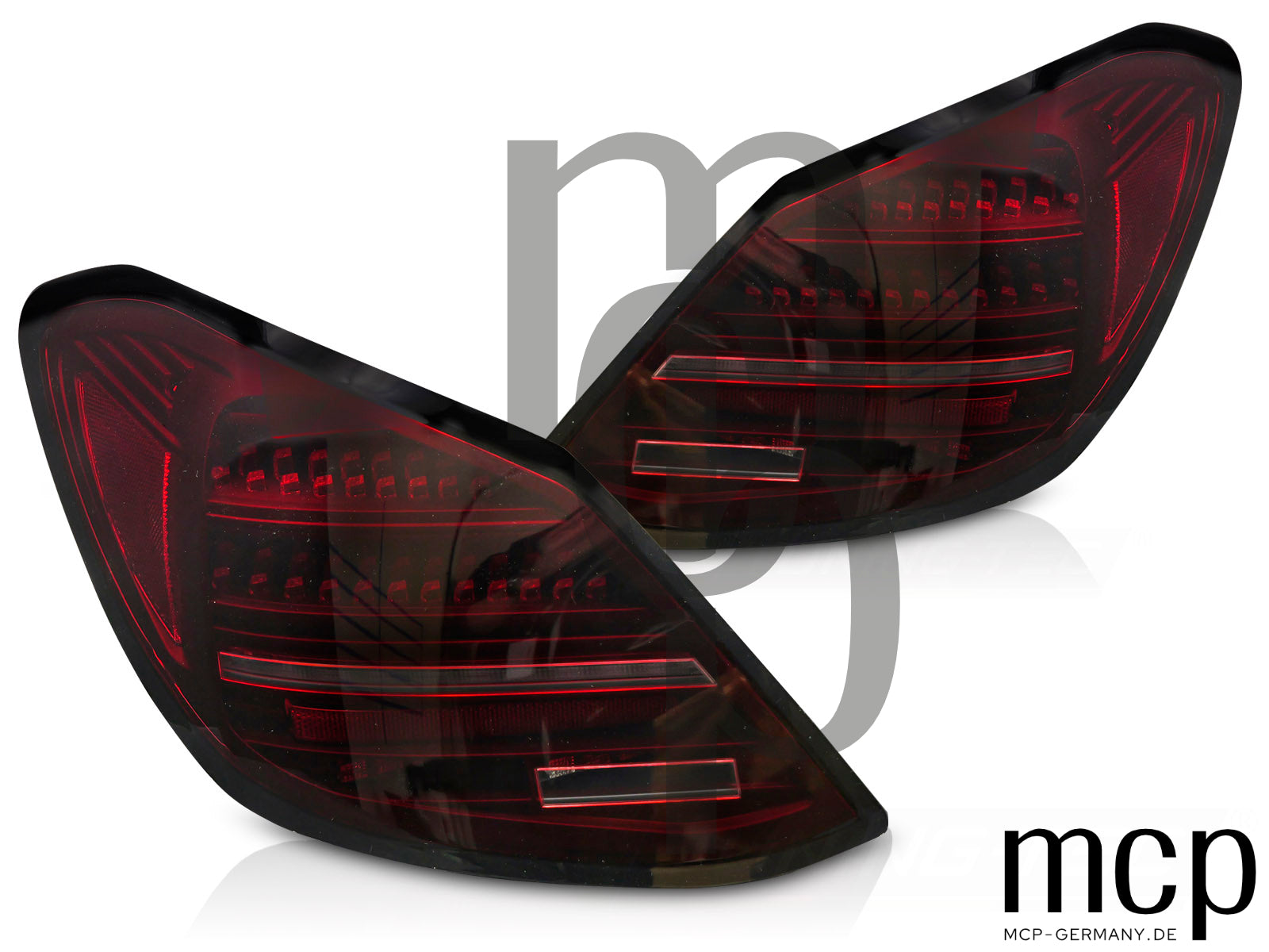 Voll LED Rückleuchten Set für Mercedes-Benz C-Klasse W205 Limousine (02/2012 bis 03/2021) in Rot/Klar mit Dynamischem Blinker und Welcome-Light-Funktion