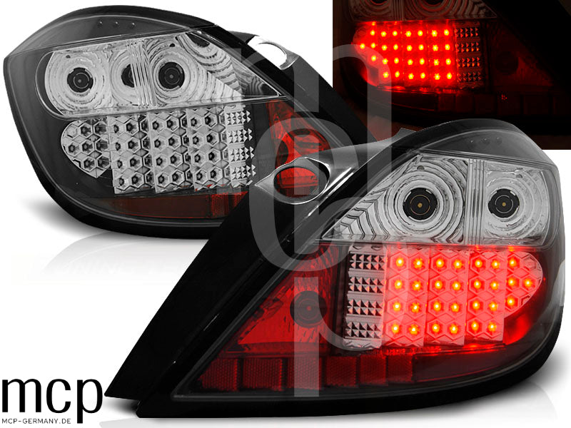 LED Rückleuchten Set für Opel Astra H Schrägheck 5-Türer (03/04 bis 12/09) in Schwarz