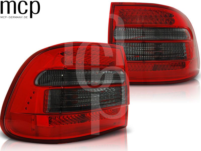 LED Rückleuchten Set für Porsche Cayenne 955 / 9PA (09/02 bis 02/07) in Rot/Smoke