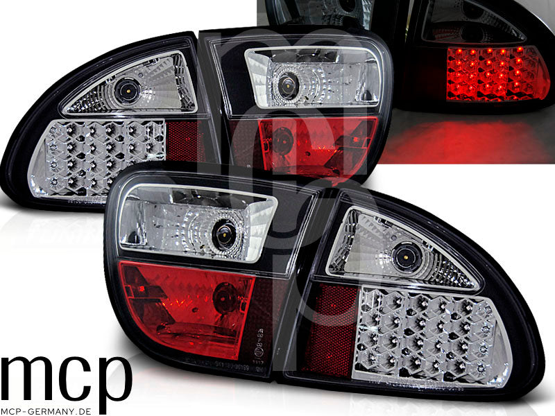 LED Rückleuchten Set für Seat Leon 1M (11/1999 bis 06/2006) in Schwarz