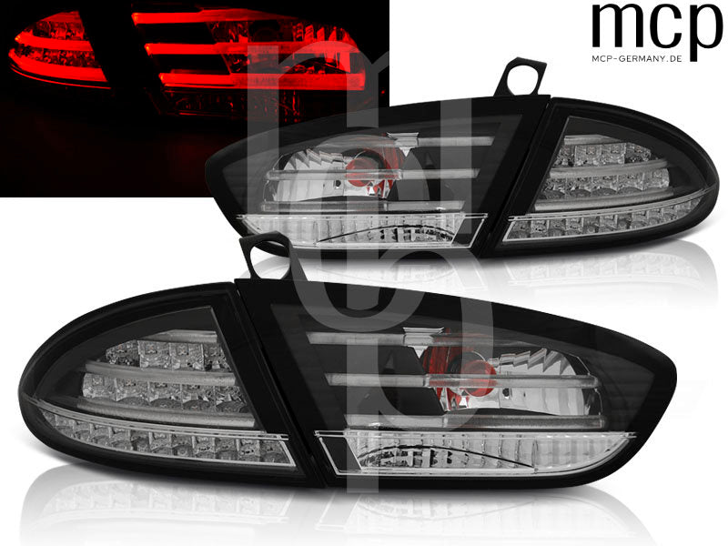 LED Rückleuchten Set für Seat Leon 1P1 Facelift (03/2009 bis 2012) in Schwarz
