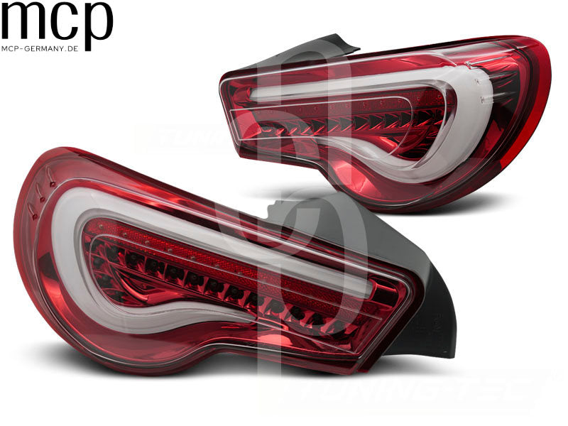 LED Lightbar Rückleuchten Set für Toyota GT86 (2012 bis 2021) in Rot/Klar mit Dynamischem Blinker
