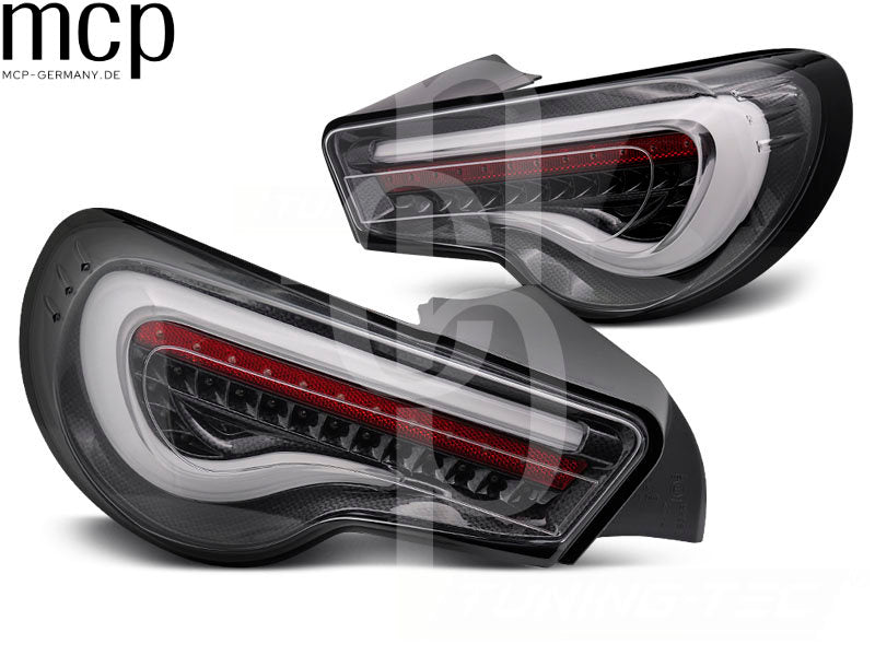 LED Lightbar Rückleuchten Set für Toyota GT86 (2012 bis 2021) in Schwarz/Carbon mit Dynamischem Blinker