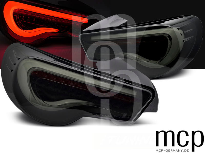 LED Lightbar Rückleuchten Set für Toyota GT86 (2012 bis 2021) in Smoke mit Dynamischem Blinker