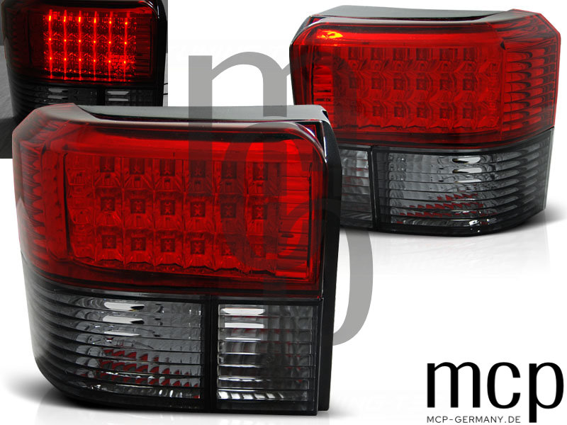 LED Rückleuchten Set für VW T4 (09/90 bis 08/03) in Rot/Smoke