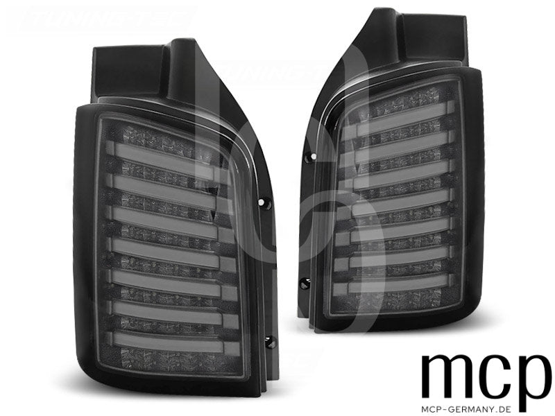 Voll LED Lightbar Rückleuchten Set für VW T5 (05/03 bis 06/15) in Smoke