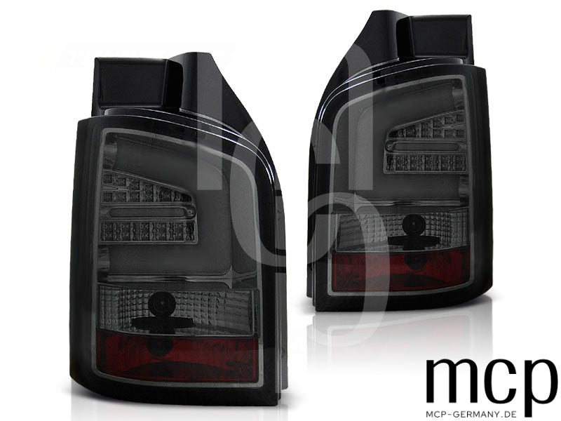 LED Lightbar Rückleuchten Set für VW T5 GP Facelift (11/09 bis 06/15) in Smoke