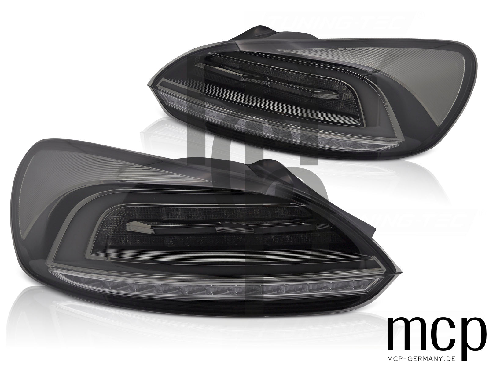 Voll LED Lightbar Rückleuchten Set für VW Scirocco III (2008 bis 2014) in Smoke mit Dynamischem Blinker