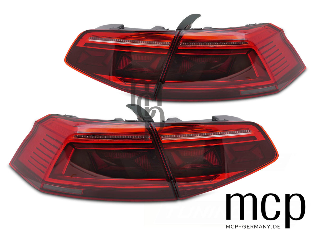 Voll LED Rückleuchten Set für VW Passat B8 3G Limousine (2019 bis 2021) in Rot mit dynamischen Blinkern