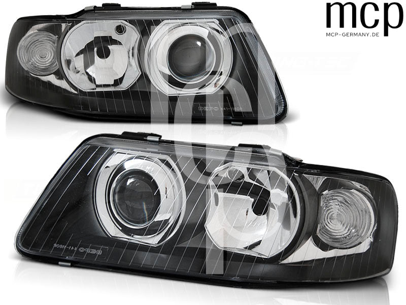 Scheinwerfer Set für Audi A3 (09/2000 bis 05/2003) in Schwarz