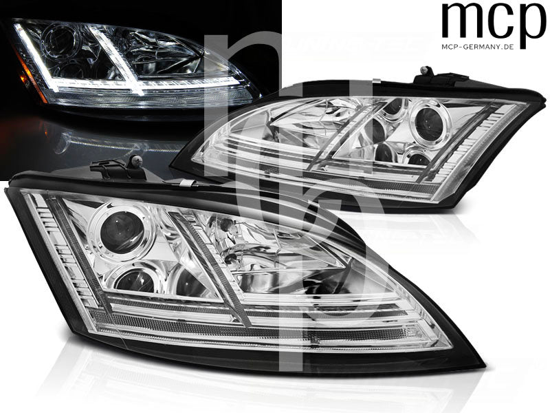 LED Xenon Scheinwerfer Set für Audi TT 8J (2006 bis 2010) in Chrom
