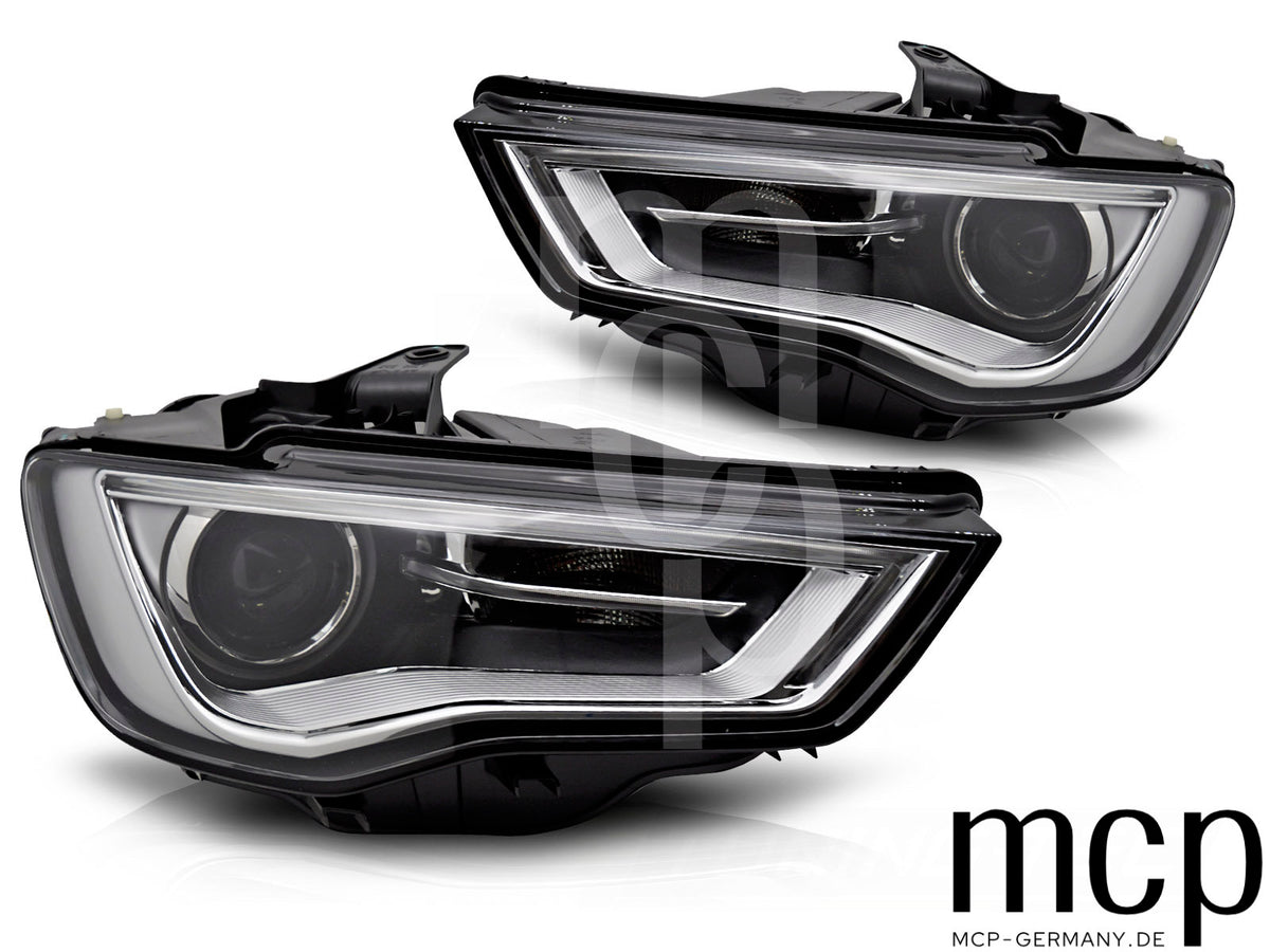 Xenon Scheinwerfer Set für Audi A3 8V 2-türiges Cabrio / 3-Türer / 4-türige Limousine und 5-türiger Sportback (2012 bis 2016) mit LED Tagfahrlicht