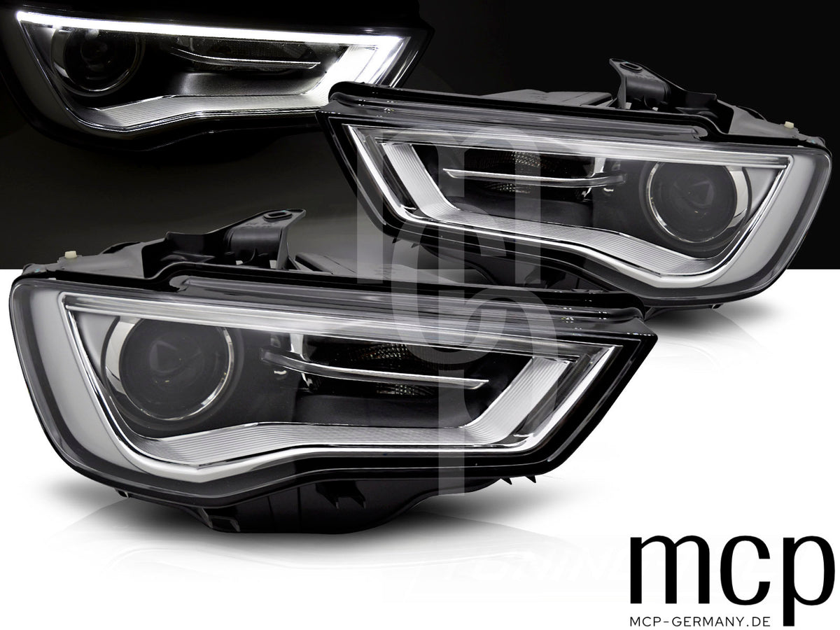 Xenon Scheinwerfer Set für Audi A3 8V 2-türiges Cabrio / 3-Türer / 4-türige Limousine und 5-türiger Sportback (2012 bis 2016) mit LED Tagfahrlicht