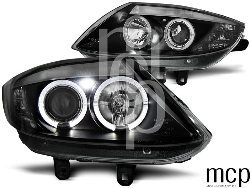 Angel Eyes Scheinwerfer Set für BMW Z4 E85 E86 (2002 bis 2008) in Schwarz – weitere Ansicht