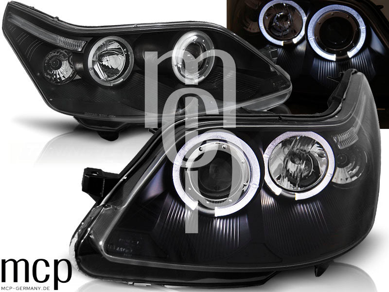 Angel Eyes Scheinwerfer Set für Citroën C4 (2004 bis 2010) in Schwarz