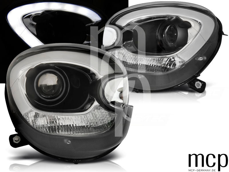 Scheinwerfer Set für BMW Mini (Cooper) R60 R61 Countryman (2010 bis 2016) in Schwarz