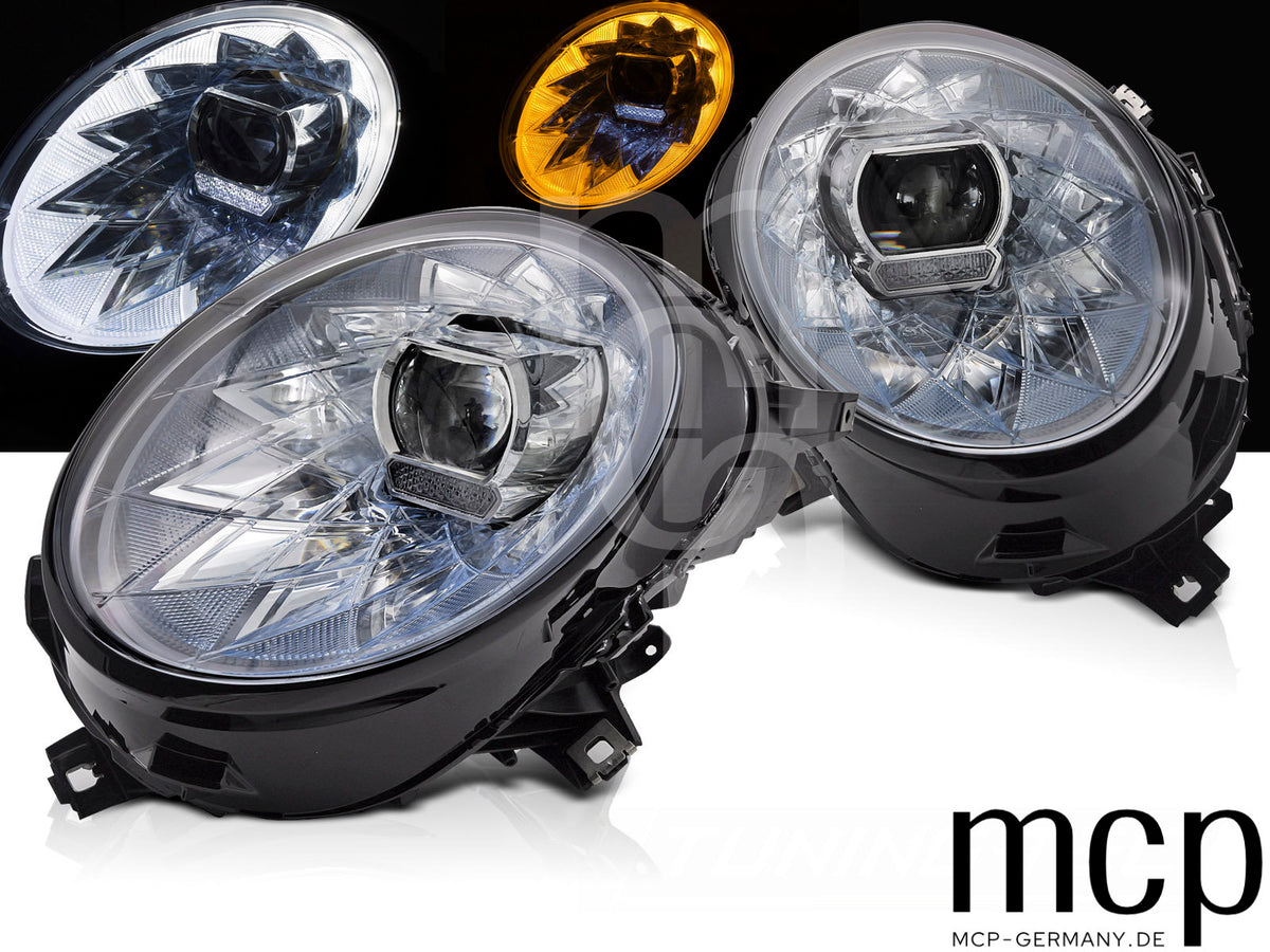 Voll LED Scheinwerfer Set für BMW Mini (Cooper) F54 F55 F56 F57 (2014 bis 2021) mit LED Tagfahrlicht