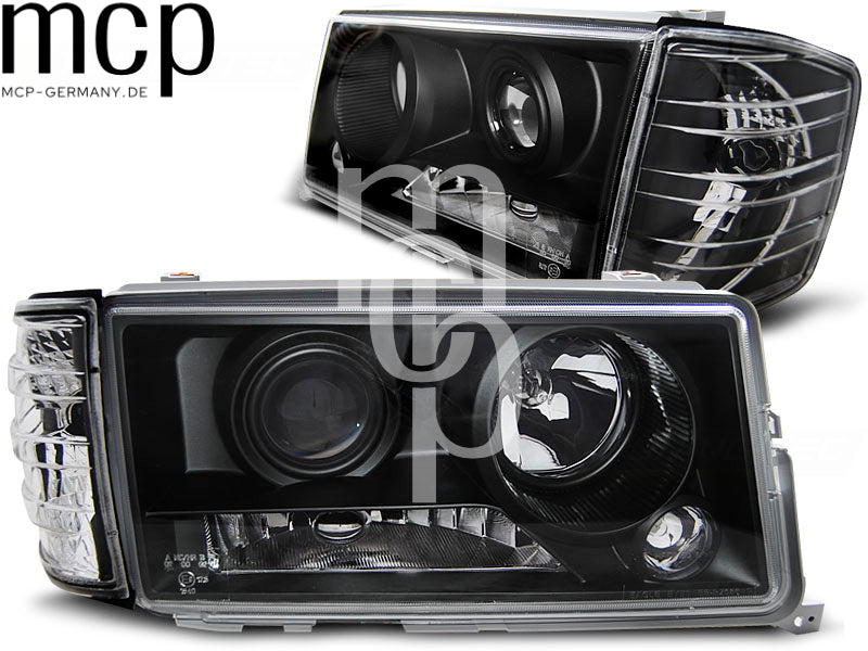 Scheinwerfer Set für Mercedes W201/190 (12/1982 bis 05/1993) in Schwarz