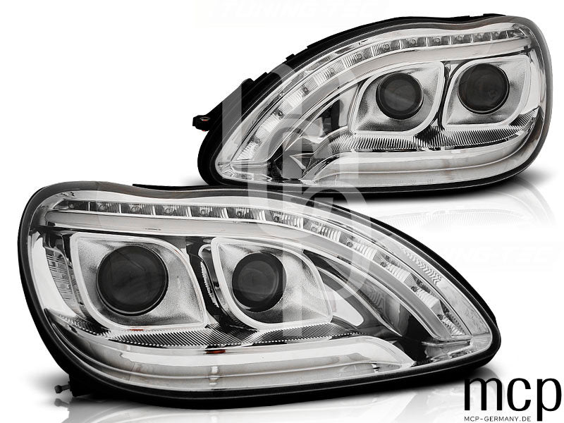 Scheinwerfer Set für Mercedes W220 S-Klasse (09/1998 bis 05/2005) in Chrom