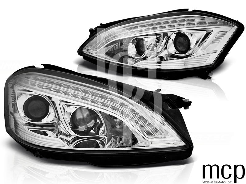 Xenon Scheinwerfer Set für Mercedes W221 (2005 bis 2009) in Chrom