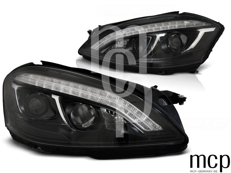 Xenon Scheinwerfer Set für Mercedes W221 (2005 bis 2009) in Schwarz