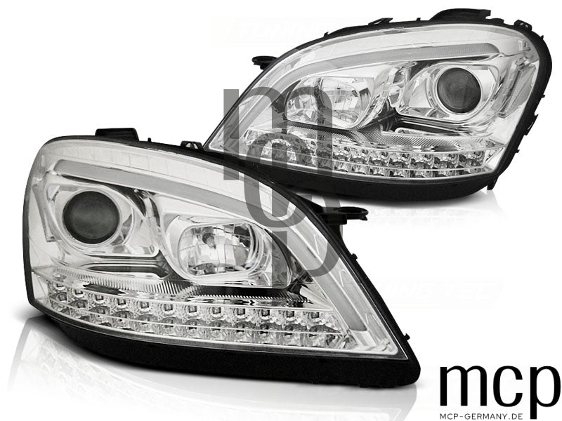 Scheinwerfer Set für Mercedes W164 ML M-Klasse (2005 bis 2007) in Chrom