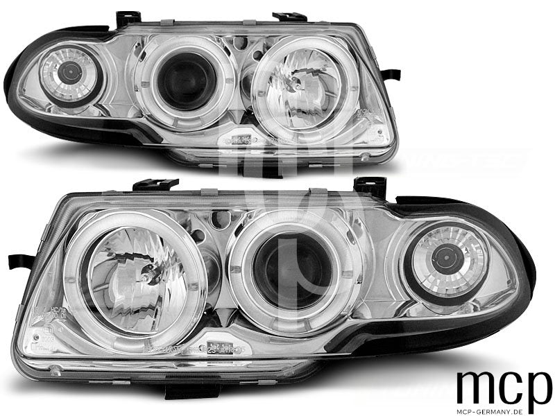 Angel Eyes Scheinwerfer Set für Opel Astra F (09/1994 bis 08/1997) in Chrom