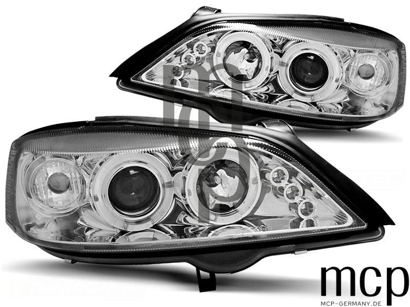 Angel Eyes Scheinwerfer Set für Opel Astra G (02/1998 bis 02/2004) in Chrom
