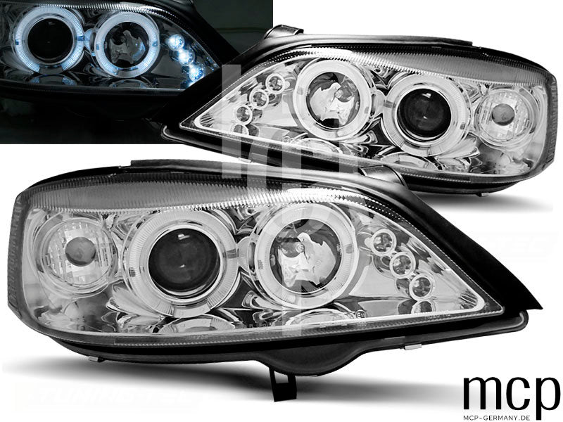 Angel Eyes Scheinwerfer Set für Opel Astra G (02/1998 bis 02/2004) in Chrom
