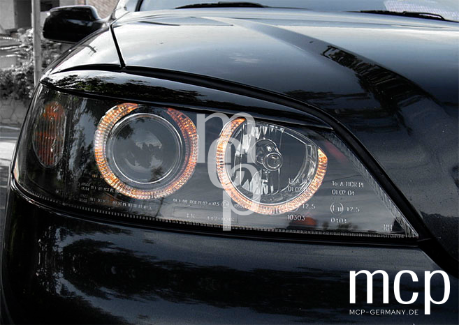 Angel Eyes Scheinwerfer Set für Opel Astra G (09/1997 bis 02/2004) in Schwarz – Fahrzeugansicht