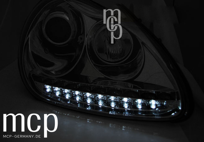 Porsche Cayenne 955 Xenon LED Scheinwerfer Set Chrom D1S 2002–2006
