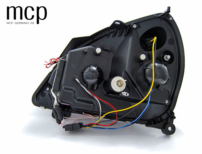 CCFL Angel Eyes Scheinwerfer Set für Renault Clio II (06/2001 bis 09/2005) in Schwarz – Ansicht 2