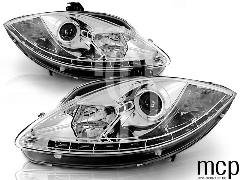 Scheinwerfer Set für Seat Leon Altea Toledo (06/2005 bis 2009) in Chrom