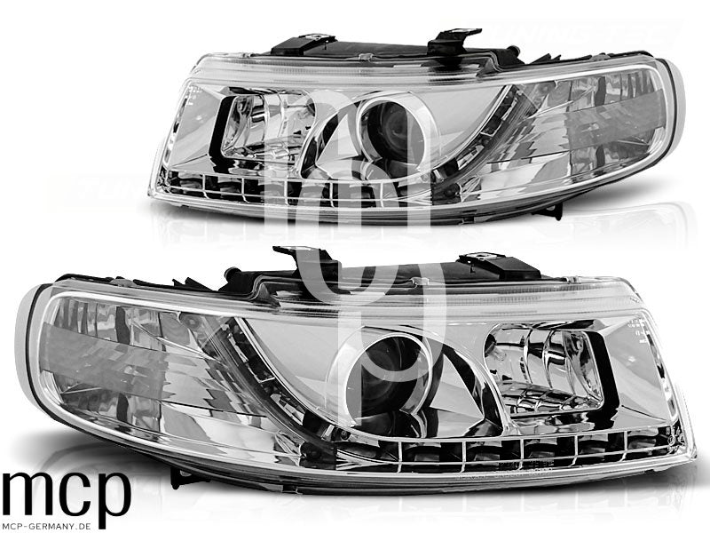 Scheinwerfer Set für Seat Leon / Toledo (04/1999 bis 08/2004) in Chrom
