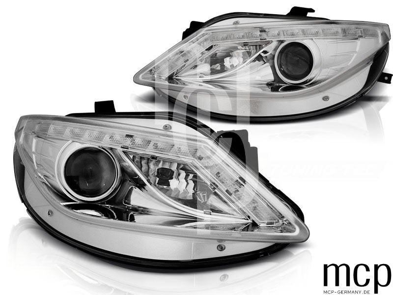 Scheinwerfer Set für Seat Ibiza 6J (06/2008 bis 2012) in Chrom