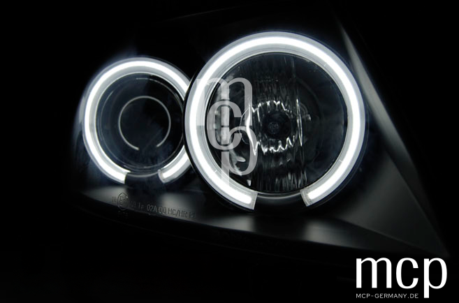 CCFL Angel Eyes Scheinwerfer Set für Suzuki Swift (05/2005 bis 2010) in Schwarz – 2